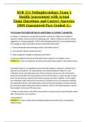 NUR 315 Pathophysiology Exam 1 Health Assessment with Actual Exam Questions and Correct Answers&comma; 100&percnt; Guaranteed Pass Graded A&plus;&period;