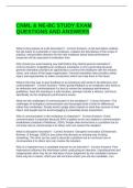 CNML & NE-BC STUDY EXAM QUESTIONS AND ANSWERS