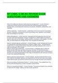 MY CNML & NE-BC REVIEW EXAM QUESTIONS AND ANSWERS