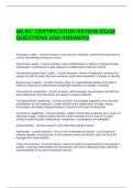 NE-BC CERTIFICATION REVIEW EXAM QUESTIONS AND ANSWERS
