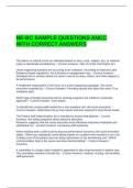 NE-BC SAMPLE QUESTIONS ANCC WITH CORRECT ANSWERS