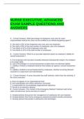 NURSE EXECUTIVE&comma; ADVANCED EXAM SAMPLE QUESTIONS AND ANSWERS