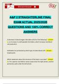 A&P 2 STRAIGHTERLINE FINAL EXAM ACTUAL 2025&sol;2026 QUESTIONS AND 100&percnt; CORRECT ANSWERS