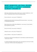 NEIEP SEMESTER 100 FINAL REVIEW QUESTIONS & CORRECT ANSWERS ALREADY GRADED A&plus;
