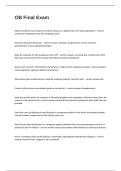 OB Final Exam Review Questions With Multiple Choices And Verified Answers&period;