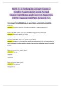 NUR 315 Pathophysiology Exam 2 Health Assessment with Actual Exam Questions and Correct Answers&comma; 100&percnt; Guaranteed Pass Graded A&plus;&period;