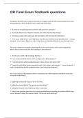 OB Final Exam Testbank questions and answers verified solutions &lpar;course&rpar; download to score a&plus;&period;