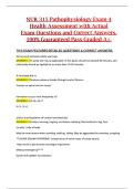 NUR 315 Pathophysiology Exam 4 Health Assessment with Actual Exam Questions and Correct Answers&comma; 100&percnt; Guaranteed Pass Graded A&plus;&period;