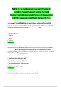 NUR 315 Pathophysiology Exam 6 Health Assessment with Actual Exam Questions and Correct Answers&comma; 100&percnt; Guaranteed Pass Graded A&plus;&period;