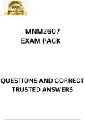 MNM2607 LATEST EXAM PACK 2025 &lbrack;DETAILED QUESTIONS AND ANSWERS&rsqb;