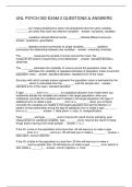 UNL PSYCH 350 EXAM 2 QUESTIONS & ANSWERS