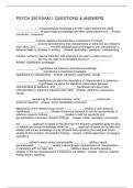 PSYCH 350 EXAM 1 QUESTIONS & ANSWERS