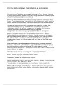 PSYCH 350 EXAM -1 QUESTIONS & ANSWERS 