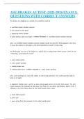 ASE BRAKES A5 TEST &lpar;2025-2026 EXAM 2&rpar; QUESTIONS WITH CORRECT ANSWERS