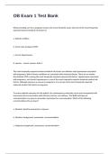 OB Exam 1 Test Bank Questions With 100&percnt; Correct And Verified Answers&period;