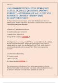 AMLS POST-TEST EXAM &lpar;FULL TEST&rpar; &vert;&vert; 2025  ACTUAL EXAM ALL QUESTIONS AND 100&percnt;  CORRECT ANSWERS GRADE A&plus;&vert;&vert; LATEST AND  COMPLETE UPDATED VERSION 2025&vert;&vert;  GUARANTEED PASS&excl;&excl;&excl;
