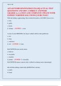 ASVAB WORD KNOWLEDGE EXAM&vert;&vert; ACTUAL TEST  QUESTIONS AND 100&percnt; CORRECT ANSWERS  GRADED A&plus; LATEST AND COMPLETE UPDATE WITH  EXPERT VERIFIED SOLUTIONS &vert;&vert; SURE PASS&excl;&excl; 