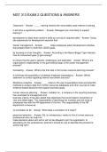 MGT 313 EXAM 2 QUESTIONS & ANSWERS