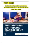 TEST BANK  Fundamental Orthopedic Management for the  Physical Therapist Assistant&comma; 5th Edition by Manske  Chapter 1 to 29 Covered  