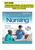 TEST BANK  Fundamentals of Nursing&colon; The Art and Science  of Person-Centered Care 10th Edition by Taylor  Chapter 1 to 47 Covered 