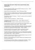 MONTANA NOTARY PRACTICE QUESTIONS AND ANSWERS