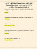 ASCP MLT Final Exam Q&A&colon; Clinical Lab Science Test Bank &lpar;2025&sol;2026&rpar;