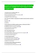 CEP Exam ACTUAL EXAM TEST QUESTIONS  & ANSWERS &lpar;A&plus; GRADED 100&percnt; VERIFIED&rpar;  2025 LATEST&excl;&excl;