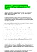 MBA 620&comma; Financial Management &lpar;Chapter &num;1 Review&rpar; Questions Fully Solved&period;