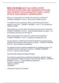 NSG 4100 EXAM 4 -ACTUAL EXAM - LATEST VERSION -QUESTIONS AND ANSWERS-