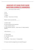 Associate CET Exam Study Guide&colon; Correctly Answered Questions