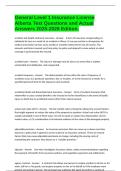 General Level 1 Insurance License Alberta Test Questions and Actual Answers 2025-2026 Edition&period;
