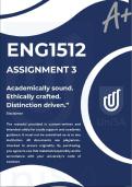 ENG1512 ASSIGNMENT 3 2025 &ast;COMPLETE ANSWERS&ast; DUE DATE 29 SEPTEMBER 2025 &lpar;BEST ANSWERS FOR THIS ASSIGNMENT&rpar;