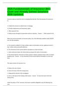 2025 Fundamentals of Insurance &lpar;BC&rpar; Exam and Already Solved Solutions 2026 Updated&period;