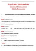 Texas Termite Technician Exam &lpar;Latest 2026&sol;2027 Update&rpar; Complete Questions and Guide Answers&comma; 100&percnt; Verified Graded A&plus;