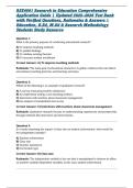 RSE4801 Research in Education Comprehensive Application Guide &vert; Updated 2025&ndash;2026 Test Bank with Verified Questions&comma; Rationales & Answers &vert; Education&comma; B&period;Ed&comma; M&period;Ed & Research Methodology Students Study Resource