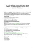 Connecticut DDS Med Cert Exam 2025&sol;2026 &vert; Verified Questions with 100&percnt; Correct Answers&comma; Graded A&plus;