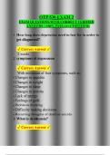OTP 530 EXAM 2  EXAM QUESTIONS WITH CORRECT VERIFIED  ANSWERS  &vert; 100&percnt; PASS &lpar;A&plus; CERTIFIED&rpar; 