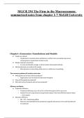 MGCR 294 The Firm in the Macroeconomy summarized notes from chapter 1-7 McGill University