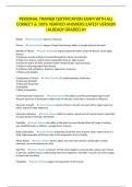 PERSONAL TRAINER CERTIFICATION EXAM WITH ALL CORRECT & 100&percnt; VERIFIED ANSWERS&vert;LATEST VERSION &vert;ALREADY GRADED A&plus;