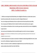 UHC Medicare Basics Exam & Practice Exam &lpar;Latest 2026&sol;2027 Update&rpar; Complete Questions and Guide Answers&comma; 100&percnt; Verified Graded A&plus;