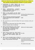 NASM SFC PRACTICE TEST RANDOM QUESTIONS WITH ALL CORRECT & 100&percnt; VERIFIED ANSWERS&vert;ALREADY GRADED A&plus;&vert;LATEST UPDATE