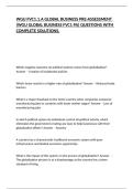 WGU FVC1&period;1&period;A GLOBAL BUSINESS PRE-ASSESSMENT &lpar;WGU GLOBAL BUSINESS FVC1 PA&rpar; QUESTIONS WITH COMPLETE SOLUTIONS&period;