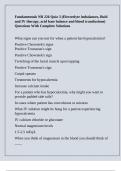 Fundamentals NR 226 Quiz 3 &lpar;Electrolyte imbalances&comma; fluid and IV therapy&comma; acid base balance and blood transfusions&rpar; Questions With Complete Solutions