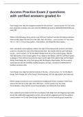 Access Practice Exam 2 questions with verified answers graded A&plus;