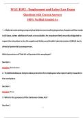 WGU D352 Employment and Labor Law Exam &lpar;Latest 2026&sol;2027 Update&rpar; Complete Questions and Guide Answers&comma; 100&percnt; Verified Graded A&plus;
