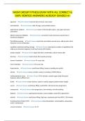 NASM GROUP FITNESS EXAM WITH ALL CORRECT & 100&percnt; VERIFIED ANSWERS&vert;ALREADY GRADED A&plus;