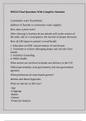 DH224 Final Questions With Complete Solutions