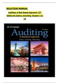 SOLUTION MANUAL  Auditing&colon; A Risk-Based Approach 12th  Edition By Zehms&comma; Gramling&comma; Chapter 1 to  15 