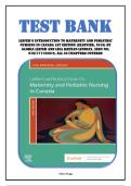 Test Bank for Leifer&rsquo;s Introduction to Maternity and Pediatric Nursing in Canada 1st Edition &lpar;Elsevier&comma; 2019&rpar; by Gloria Leifer and Lisa Keenan-Lindsay&comma; Isbn no&semi; 9781771722070&comma; all 33 Chapters Covered