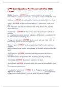 CPAR Exam Questions And Answers Verified 100&percnt;  Correct 